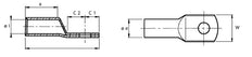 Cimco Douille De Câble Tubulaire E-Cu 35mm² M10 - 180734 [5 Pièces]