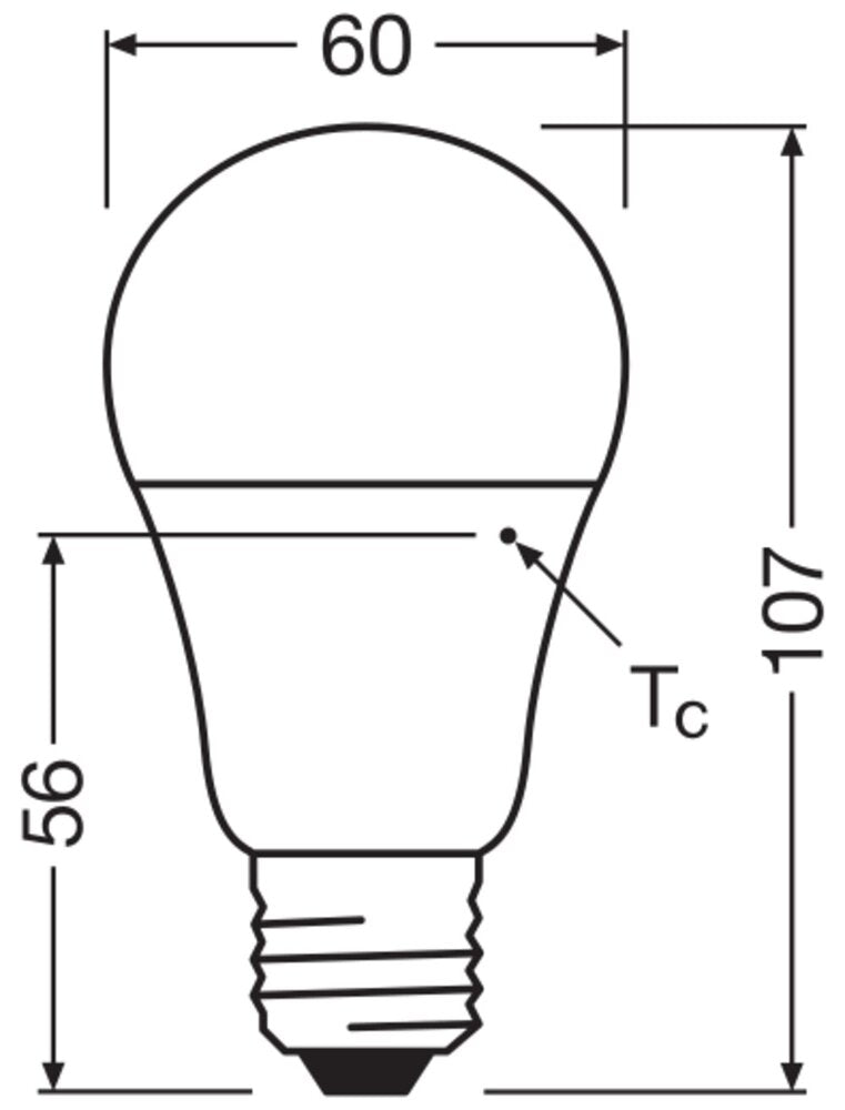 OSRAM LED Classique A40 E27 4.9W 2700K Ampoule Givrée - 4058075127319 [2 Pièces]