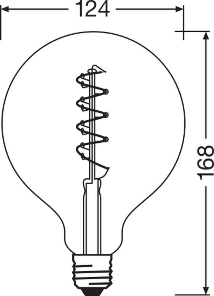 OSRAM Vintage 1906 Globe LED E27 4W Dimmable Or - 4058075270008