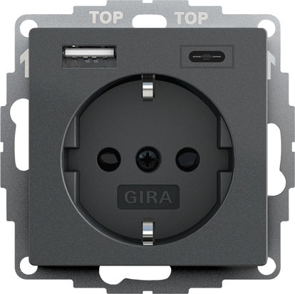 Gira Système 55 Prise Usb Double Anthracite - 245928