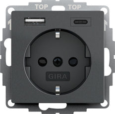 Gira Système 55 Prise Usb Double Anthracite - 245928