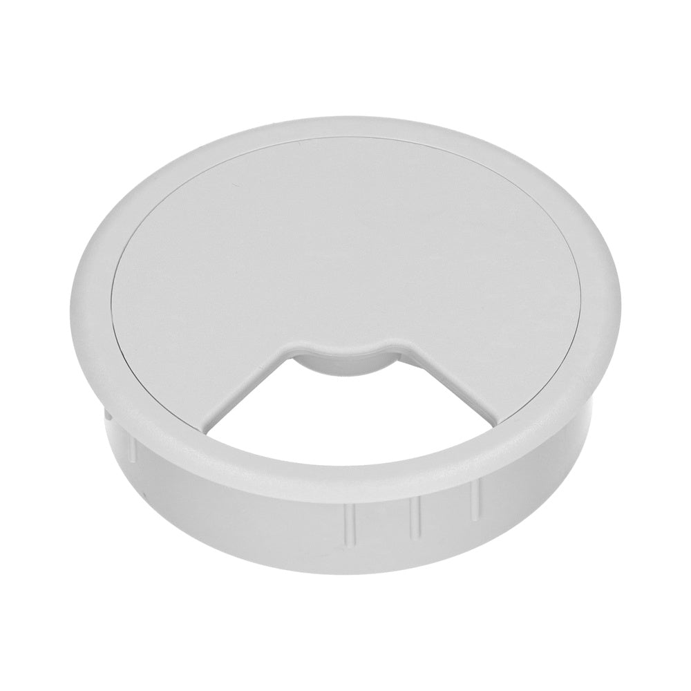 Passe-Câble De Bureau 80mm Gris Clair - 49.80.024 [2 Pièces]