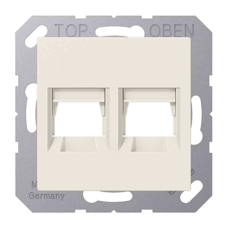 Jung AS500 Blanc Double Panduit Prise Modulaire Capot - A1569-2PAND