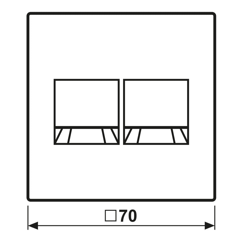 Série LS Double Prise Modulaire Capot Acier Inoxydable - ES1969-2WE