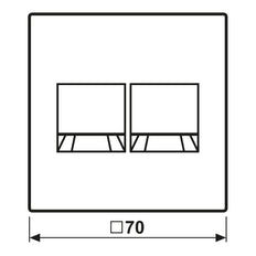 Série LS Double Prise Modulaire Capot Acier Inoxydable - ES1969-2WE