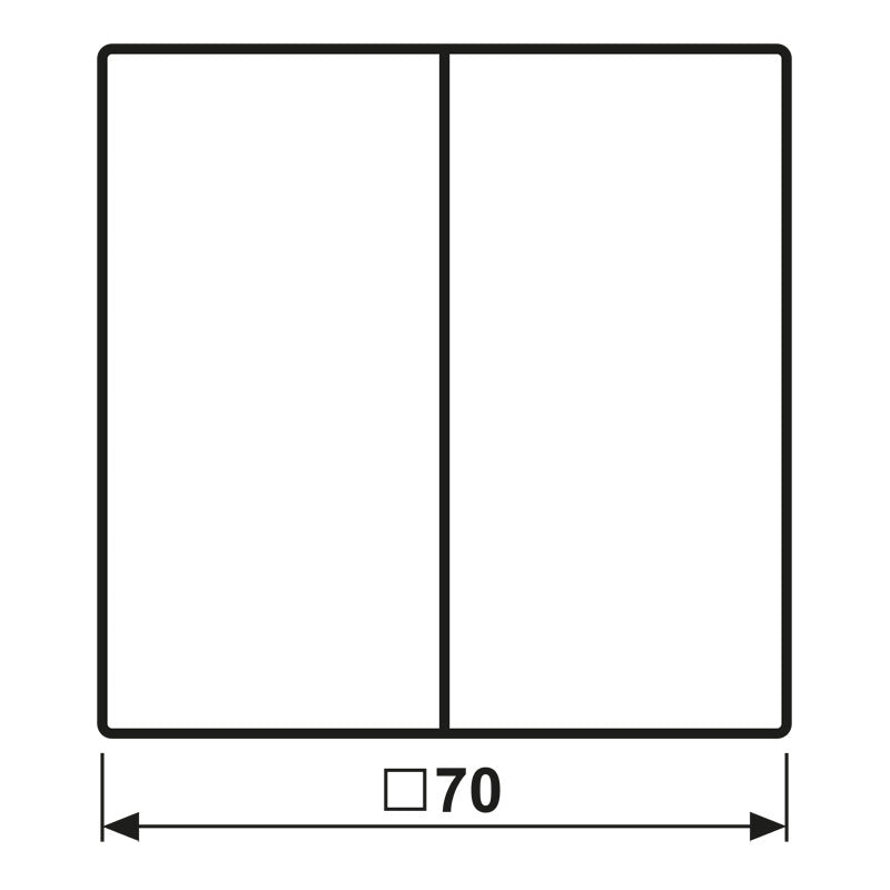 KNX LS990 Série Double Interrupteur Noir Graphite - LS102SWM