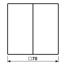 KNX LS990 Série Double Interrupteur Noir Graphite - LS102SWM