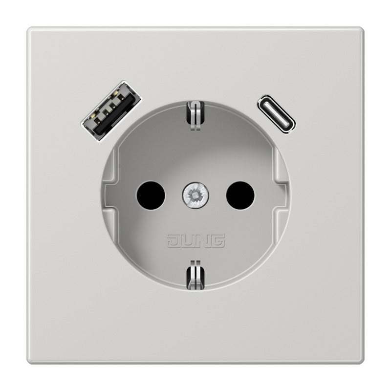 Prise Murale Jung LS990 Avec Ports De Chargement USB A C Doubles - LS1520-15CALG