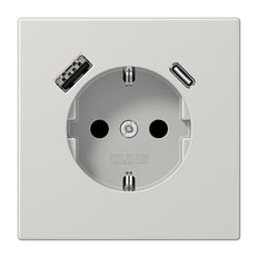 Prise Murale Jung LS990 Avec Ports De Chargement USB A C Doubles - LS1520-15CALG