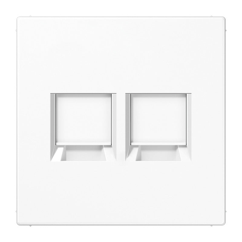 Jung LS990 Double Prise Modulaire Capot Blanc Alpine - LS1969-25WEWW