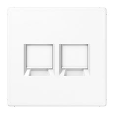 Jung LS990 Double Prise Modulaire Capot Blanc Alpine - LS1969-25WEWW
