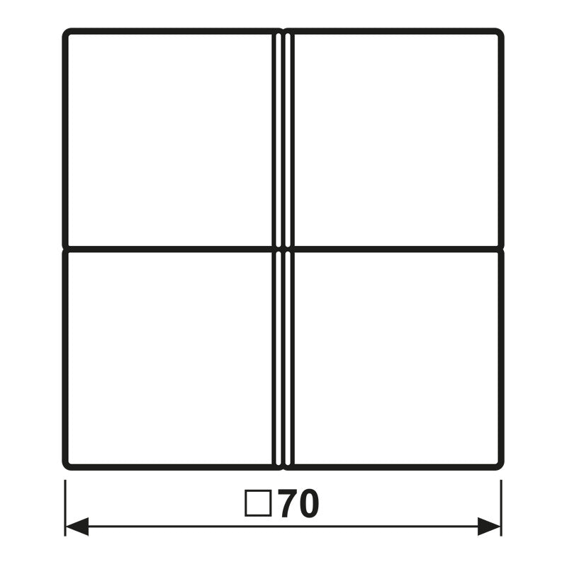 Jung F40 LS 4 Bouton Panneau De Contrôle KNX Mat Blanc - LS404TSAWWM