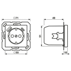 JUNG A500 Prise Murale Double USB Avec Protection Enfant - A1520-15CAAL