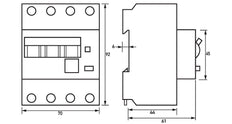 Disjoncteur Différentiel Doepke Type A 16A 30mA 3P+N - 09945104
