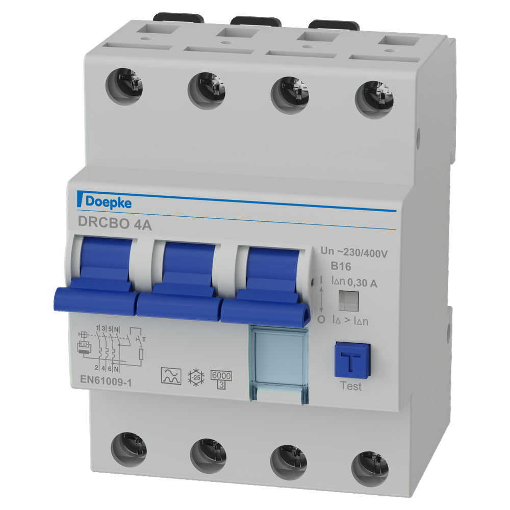 Disjoncteur Rcbo Type A 16A 300Ma 3P+N Doepke - 09945114