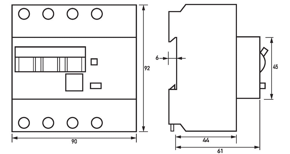 Doepke 40A Type A Disjoncteur RCBO 300mA 3P+N - 09945118