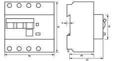 Doepke 40A Type A Disjoncteur RCBO 300mA 3P+N - 09945118