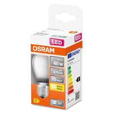 OSRAM LED Classique P40 4W E27 2700K Globe Givré - 4058075437067 [2 Pièces]