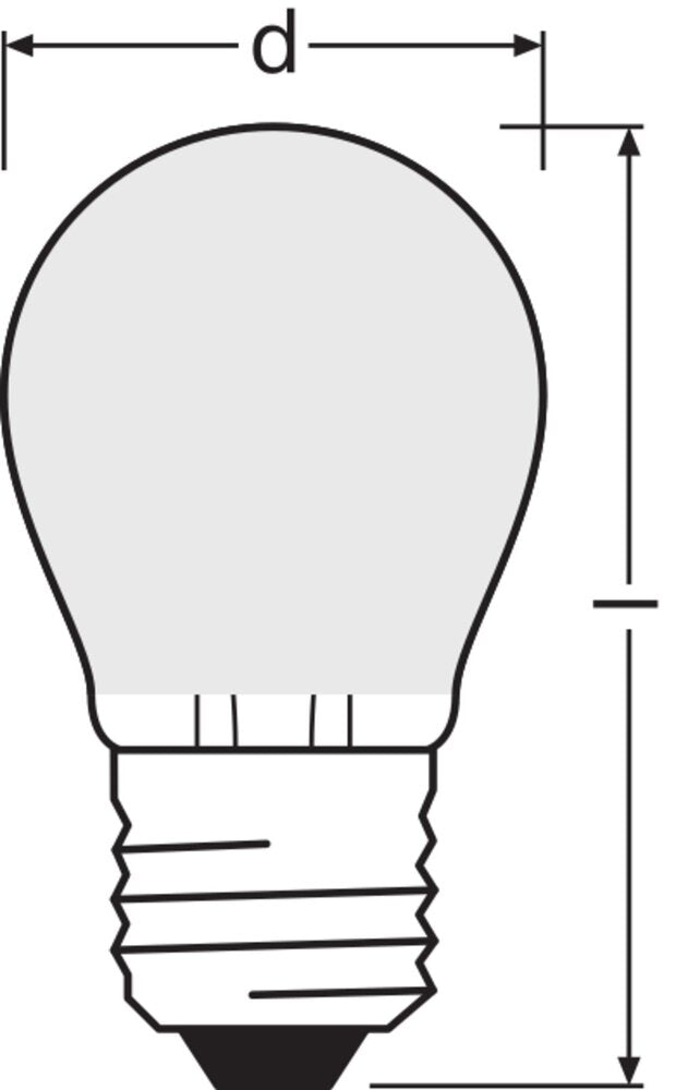 OSRAM LED Classique P40 4W E27 2700K Globe Givré - 4058075437067 [2 Pièces]
