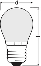 Led Classique P40 Givré Filament 4W E27 827 Blanc Chaud - 4099854069086 [2 Pièces]