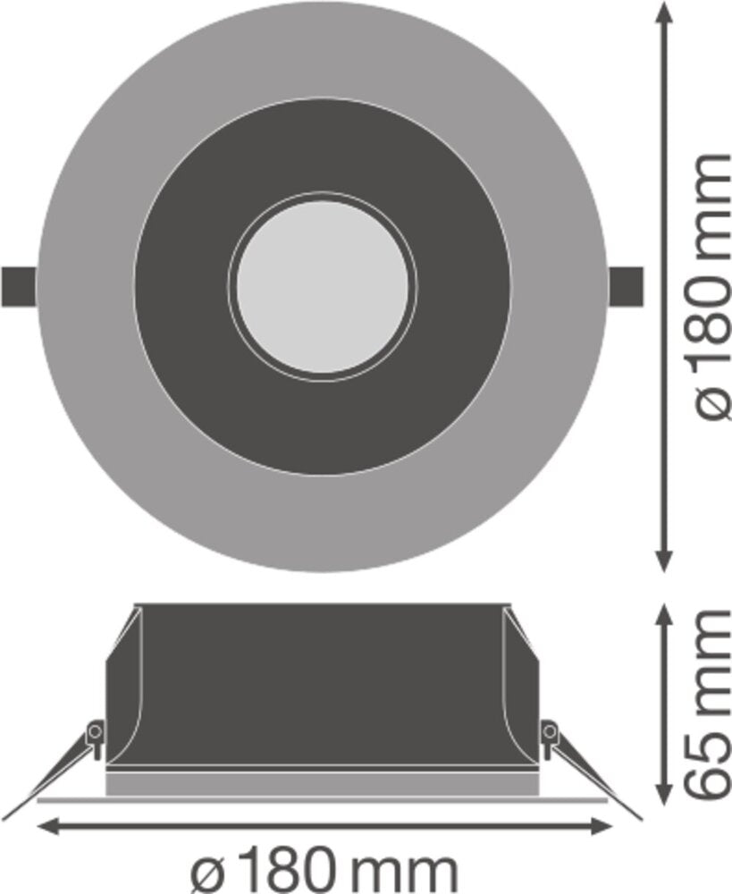 Éclairage LED Encastré Faible Éblouissement UGR19 DN155 14W IP54 - 4058075459137