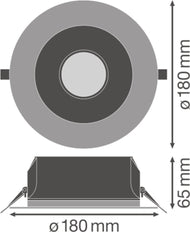 Éclairage LED Encastré Faible Éblouissement UGR19 DN155 14W IP54 - 4058075459137