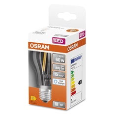 OSRAM LED Classique A60 6.5W E27 6500K Ampoule En Verre À Filament - 4058075466036 [2 Pièces]
