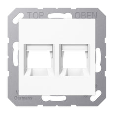 Jung AS500 Double Plaque De Capot RJ45 Blanche - A1569-2BRWW