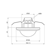 Détecteur De Présence Au Plafond À 360 Degrés BL4-PLUS IB - 93404