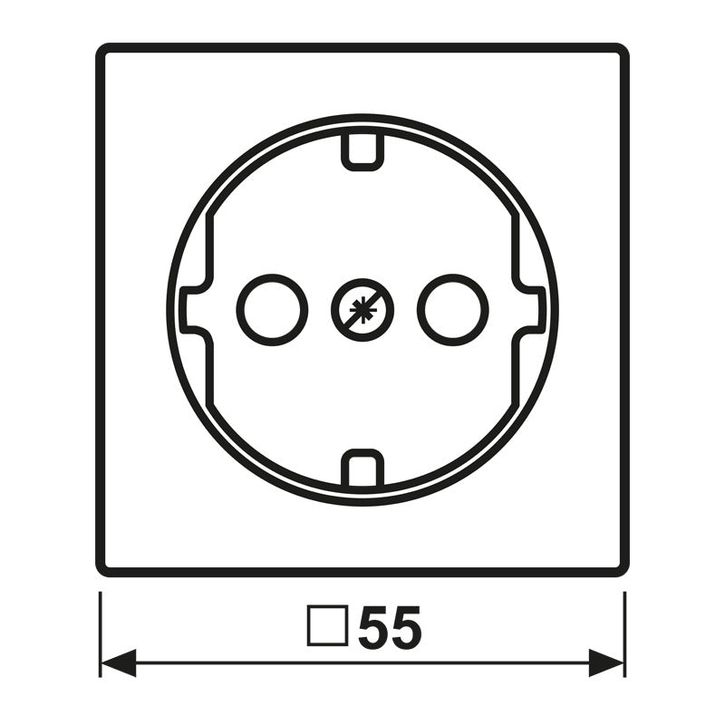 Jung A500 Capot Noir Mat Pour Plaque De Prise - A1520BFPLSWM