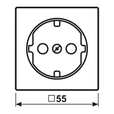 Jung A500 Capot Noir Mat Pour Plaque De Prise - A1520BFPLSWM