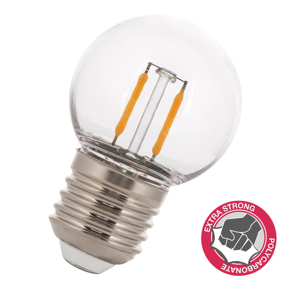 Ampoule Filament Led Sûre G45 E27 2W Incassable - 144082 [5 Pièces]