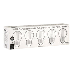 Ampoule Filament Led Sûre G45 E27 2W Incassable - 144082 [5 Pièces]