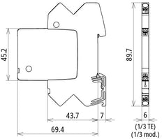 Dehn BCO ML2 BD 24 Parafoudre Combiné Modulaire - 927244