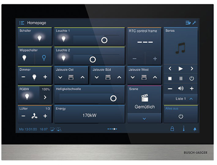 ABB Welcome IP Touch 10 Affichage Vidéo Interphone Noir - 2TMA130050B0058