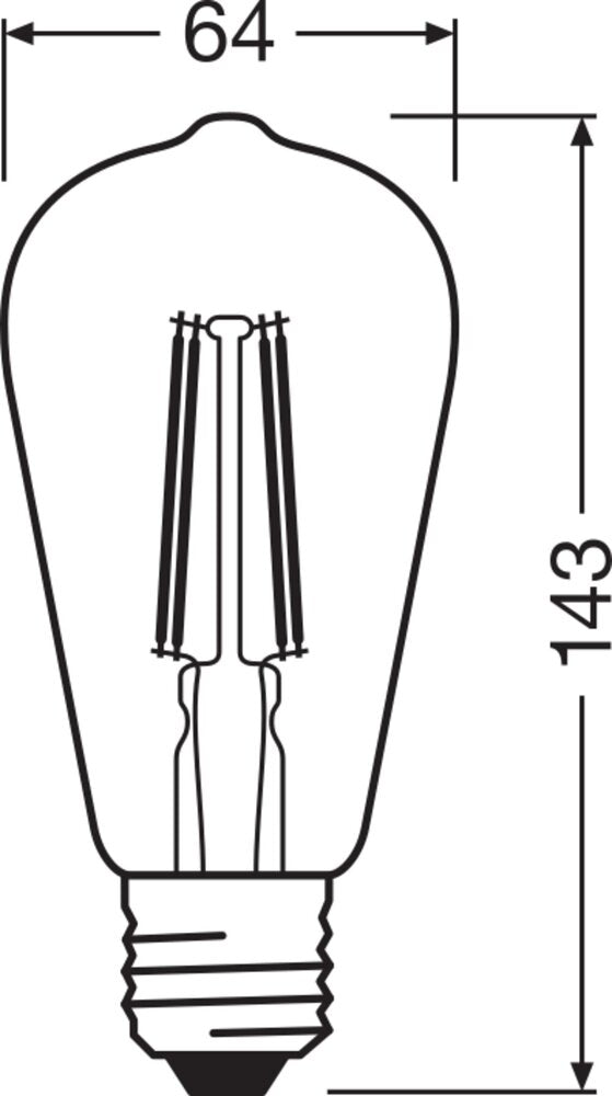 LEDVANCE Smart+ Wifi Ampoule Filament LED Edison E27 5.5W - 4058075528277