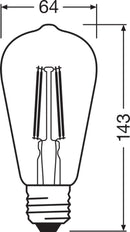 LEDVANCE Smart+ Wifi Ampoule Filament LED Edison E27 5.5W - 4058075528277