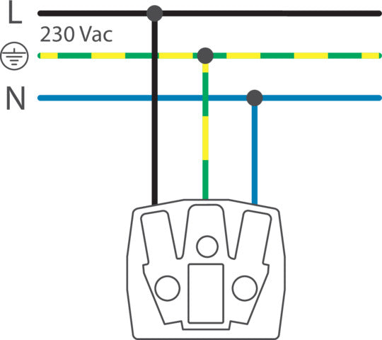 Prise De Courant Extérieure Noire Avec Plaque De Sol IP55 - 761-36915