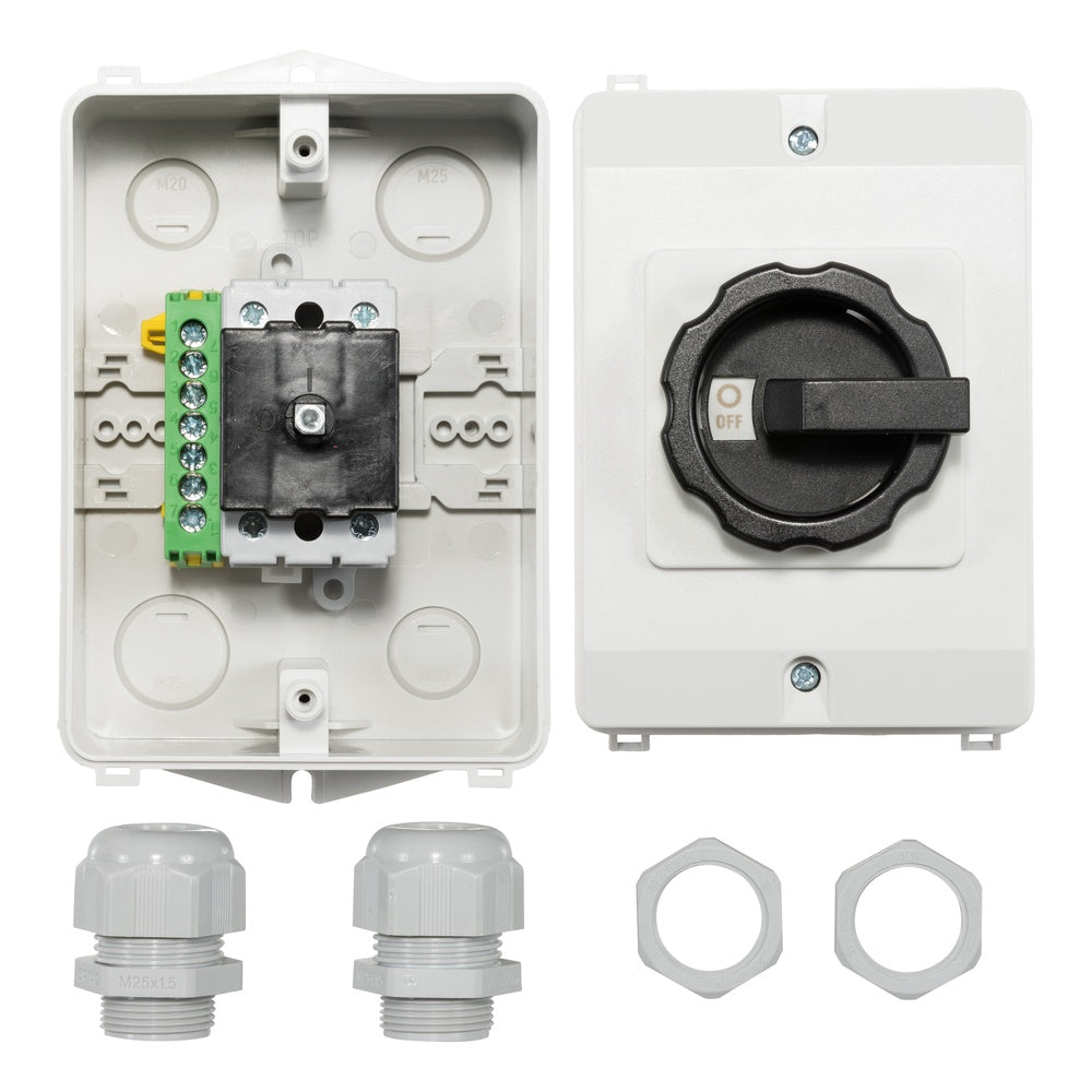 25A 2-Pole DC AC Switch Disconnector IP65 Rated - AE-A551019