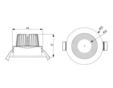 Opple Ava LED Recessed Spotlight 5W Dimmable 2700K - 541003207300