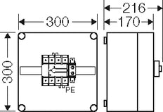 Hensel Mi 7216 Interrupteur D'Isolement De Charge Boîte 125A 4P IP65 - Mi 7216