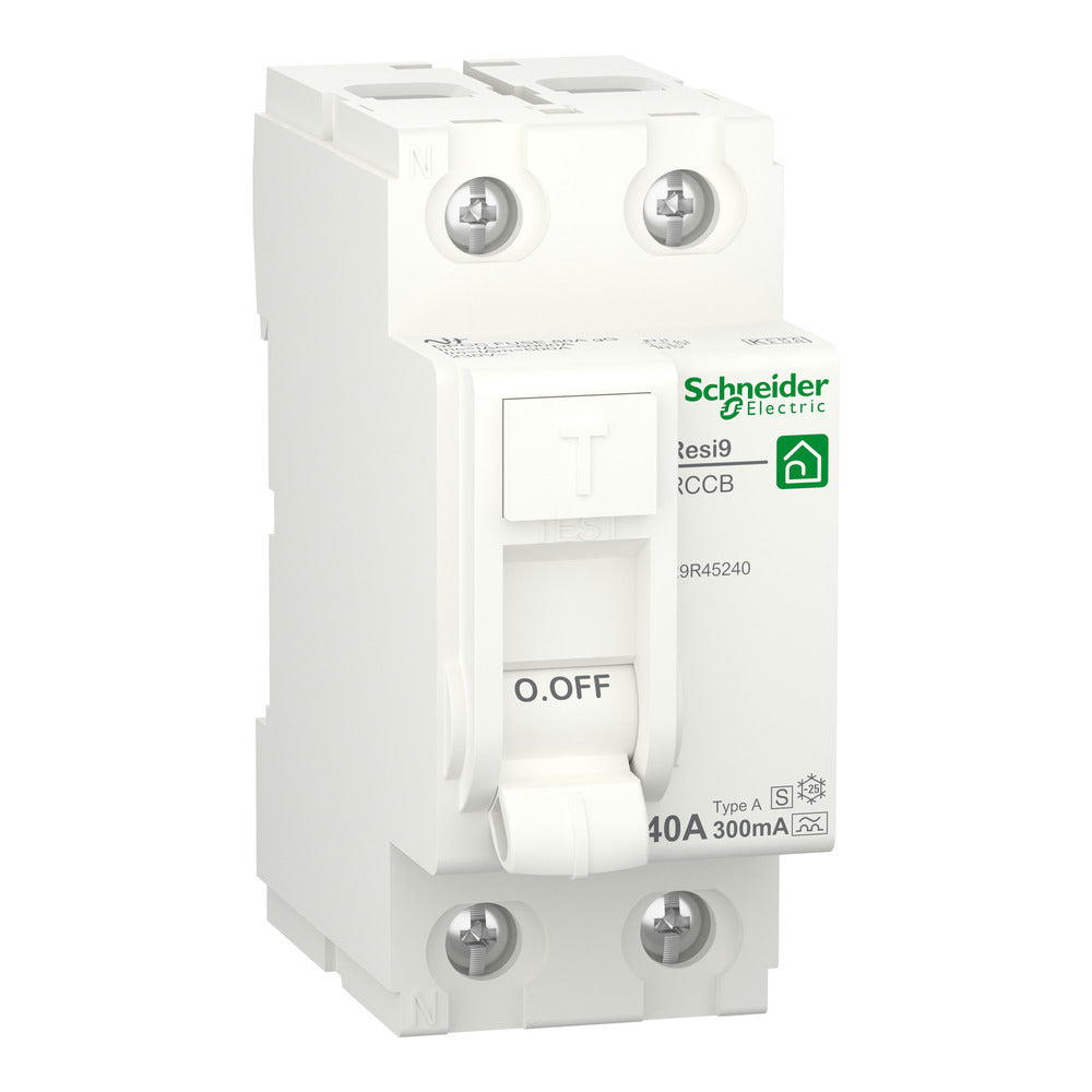 Schneider Electric Resi9 40A RCCB Type A Disjoncteur Différentiel - R9R45240