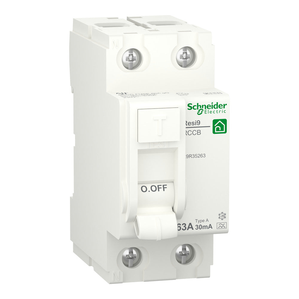 Type A Rccb Resi9 63A 30mA Type A RCCB Disjoncteur Différentiel - R9R35263 | Tameson.fr