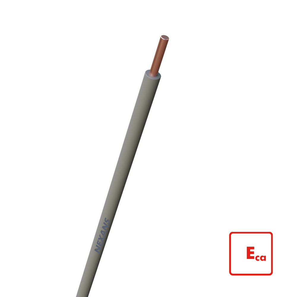 Nexans H07V-U Eca Câble D'Installation 1.5mm Gris 100m - 10564809 [100 Pièces]