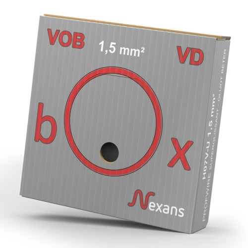 Nexans H07V-U Eca Câble D'Installation 1.5mm Gris 100m - 10564809 [100 Pièces]