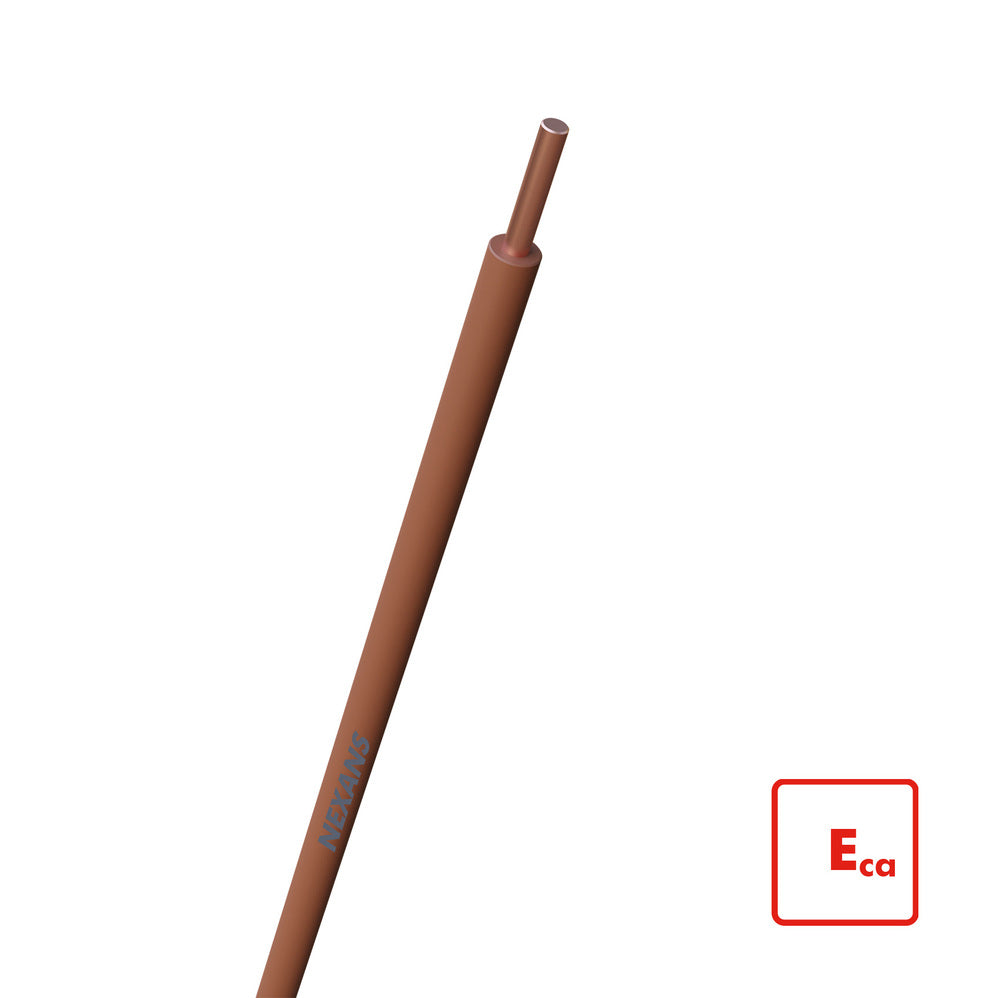 Nexans H07V-U Eca 1.5mm² Fil D'Installation Marron VDbox - 10546311 [100 Pièces]