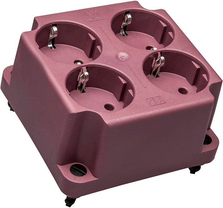 ABB 3640 Couvercle Rouge Avec Prise Schuko 4-Fentes - 1SPA007130F9265