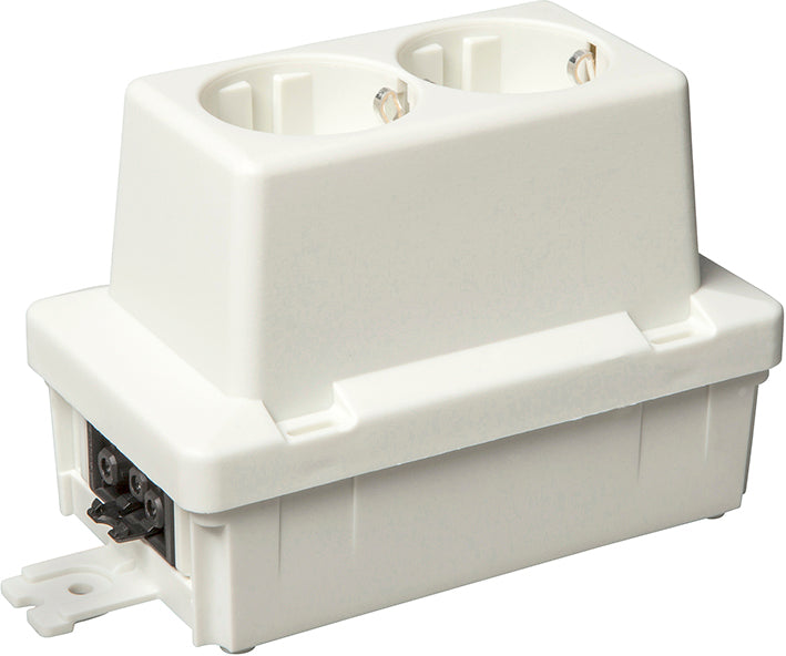 ABB Prise Schuko Double Avec Boîte De Fin D'alimentation GST18 - 1SPA007102F9300 [5 Pièces]