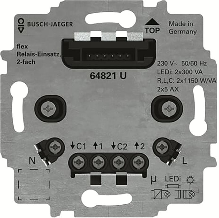 ABB Busch 2 Canal Relais Base FlexTronics - 2CKA006800A3044