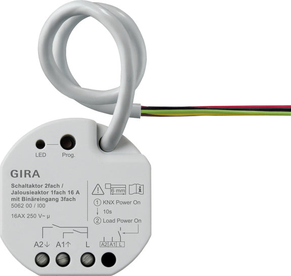 Gira One Interrupteur 2-Gang 16A KNX Actuator Sécurisé - 506200